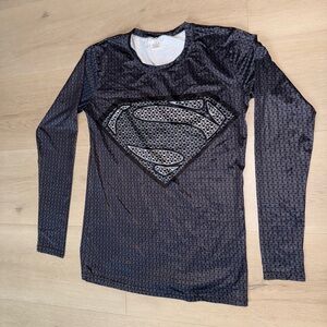 Black Superman Long Sleeve Shirt